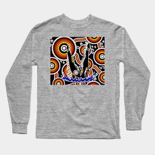 Aboriginal crocodile Long Sleeve T-Shirt